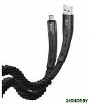 Картинка Кабель Hoco U78 Cotton Treasure USB - Micro-USB (1.2 м, черный)