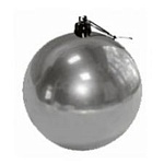 Картинка Елочный глянцевый шар Greenterra (100 мм, серебро)