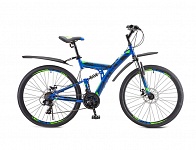 Картинка Велосипед Stels Focus MD 27.5 21-sp V010 2020 (синий/зеленый)
