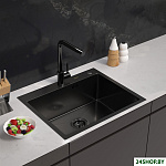 Eco AR 600*500 Black PVD Nano Decor Volcanic Rock