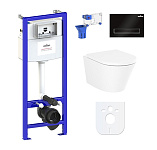 Картинка Унитаз Lavinia Boho Relfix Biore Rimless 7 в 1 87040100 (черный пластик)