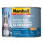 Картинка Грунт-эмаль Marshall Anticorr Aqua 0.5 л BW (белый полуглянцевый)