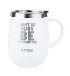 Картинка Термокружка Kite K22-378-03 360 мл (белый)
