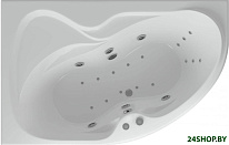 Вега 170x105 без гидромассажа (левая, с экраном)