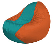 Картинка Бескаркасное кресло Flagman Classic К2.1-160 (бирюзовый/оранжевый)