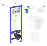 Картинка Унитаз Lavinia Boho Relfix Aveo Rimless 7 в 1 87050215 (белое стекло)