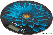 Картинка Кухонные весы Матрена МА-197 голубой цветок (8117)
