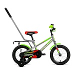 Картинка Детский велосипед Forward Meteor 14 2021 (серый/зеленый)