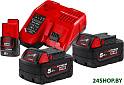 Аккумулятор с зарядным устройством Milwaukee M18 M18NRG-502 4933459217 (2 x 18В/5 Ач + 12В/2 Ач + 12