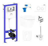 Картинка Унитаз Lavinia Boho Relfix Biore Rimless 9 в 1 97010065 (белый пластик)