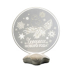 Картинка 2D-фигура Luazon Снегирь 7 LED (белый) 2446532