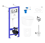 Картинка Унитаз Lavinia Boho Relfix Biore Rimless 9 в 1 97020161 (белый пластик)