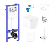 Картинка Унитаз Lavinia Boho Relfix Aveo Rimless 9 в 1 97010095 (белое стекло)