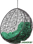 Картинка Кресло подвесное BiGarden Kokos Black BS (без стойки, зеленая подушка)