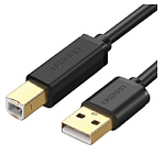 Картинка Кабель UGREEN US135 USB Type-A - USB Type-B (1.5 м, черный)