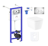 Картинка Унитаз Lavinia Boho Relfix Aveo Rimless 7 в 1 87050210 (хром пластик)