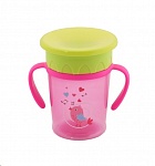 Картинка Непроливаемая чашка с ручками Lorelli (Bertoni) 1023052 Pink