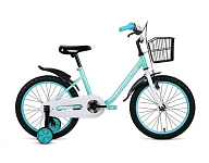 Картинка Детский велосипед FORWARD Barrio 18 (голубой/белый, 2021)