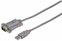 Картинка Кабель Hama H-53325 (USB A (m) - RS-232 serial 9p (m) 2.0 м серый)