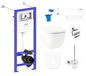 Картинка Унитаз Lavinia Boho Relfix One Rimless 9 в 1 97020133 (белый пластик)