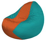Картинка Бескаркасное кресло Flagman Classic К2.1-142 (оранжевый/бирюзовый)