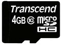 Картинка Карта памяти Transcend microSDHC (Class 10) 4GB (TS4GUSDC10)
