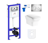 Картинка Унитаз Lavinia Boho Relfix Bristol Rimless 7 в 1 87040114 (хром пластик)