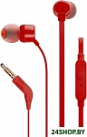 Картинка Наушники с микрофоном JBL T110 (красный)