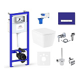 Картинка Унитаз Lavinia Boho Relfix Aveo Rimless 10 в 1 75110707 (фиолетовый стекло)