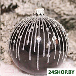 Картинка Шар новогодний Орбитал Шар Д-294-2 (8 см, графит опал) (200-083-3)