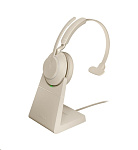 Картинка Наушники Jabra Evolve2 65 UC Mono USB-С Desk (бежевый)