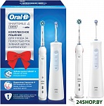 Картинка Набор электрических зубных щеток Oral-B SmartSmile 4400 Smart 4 + Aquacare 4 (белый)