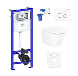 Картинка Унитаз Lavinia Boho Relfix Biore Rimless 7 в 1 87040107 (белое стекло)