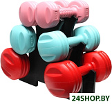 Fitnes Composit 12 кг с подставкой (2x1кг, 2x2кг, 2x3кг)