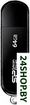 Картинка USB Flash Silicon-Power LuxMini 322 Black 64GB (SP064GBUF2322V1K)