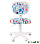Картинка Компьютерное кресло CHAIRMAN Kids 106 (белый/единороги)