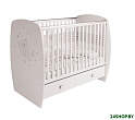 Детская кроватка Polini Kids French 710, Teddy (с ящиком, белый)