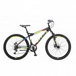 Картинка Велосипед Polar Bike Everest FS Disk (черный/зеленый/оранжевый)