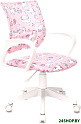 Компьютерное кресло Бюрократ Burokids 1 (розовый единороги/пластик белый)