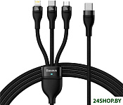 Flash Series Ⅱ USB Type-C - Lightning/USB Type-C/microUSB (1.5 м, черный)