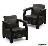 Картинка Набор из 2-х кресел Альтернатива Ротанг-плюс М8840 (мокко)