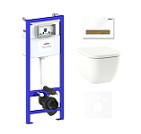 Картинка Унитаз Lavinia Boho Relfix One 6 в 1 75110040 (белый/светлое дерево пластик)