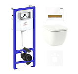 Картинка Унитаз Lavinia Boho Relfix One Rimless 6 в 1 75110108 (белый/светлое дерево пластик)