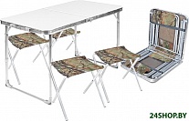 Картинка Стол со стульями Nika складной стол влагостойкий и 4 стула [ССТ-К2]