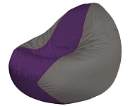 Картинка Бескаркасное кресло Flagman Classic К2.1-196 (фиолетовый/серый)