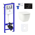 Картинка Унитаз Lavinia Boho Relfix One 7 в 1 87040056 (черный пластик)