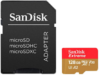 Картинка Карта памяти SanDisk Extreme SDSQXA1-128G-GN6AA 128GB (с адаптером)