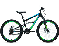 Картинка Велосипед FORWARD RAPTOR 24 2.0 D 15 2022 (черный, бирюзовый)