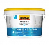 Картинка Краска Marshall Maestro Фантазия Гостиные и Спальни BW 2.5 л (глубокомат. белый)