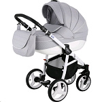 Картинка Детская универсальная коляска ADAMEX Avanti Deluxe 2 в 1 X7 (серый/серая кожа)